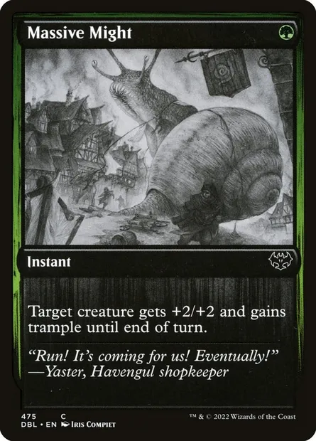 Massive Might, Magic card DBL 475 — Innistrad: Double Feature set