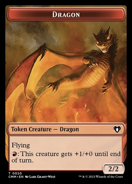 Dragon, Magic card TCMM 20 — Commander Masters Tokens set