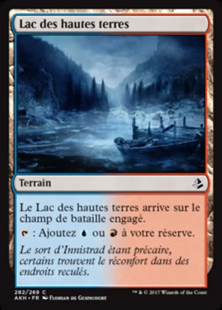 Lac des hautes terres, carte Magic AKH 282 — extension Amonkhet