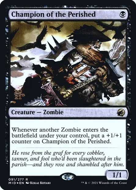 Champion des trépassés, carte Magic PMID 91s — extension Innistrad: Midnight Hunt Promos