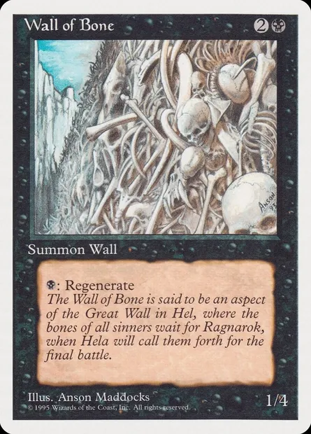 Mur d'ossements, carte Magic RQS 26 — extension Rivals Quick Start Set