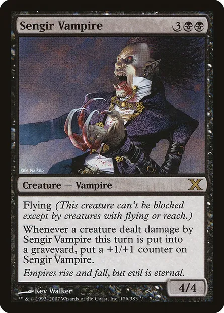 Sengir Vampire, Magic card 10E 176 — Tenth Edition set