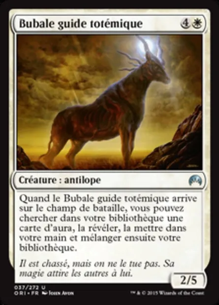 Bubale guide totémique, carte Magic ORI 37 — extension Magic Origines