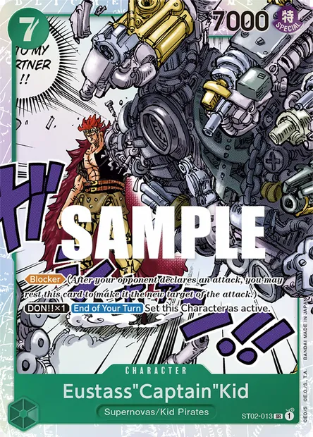 Eustass"Captain"Kid, One Piece card ST02-013 — Worst Generation set