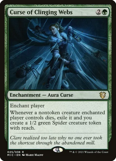 Curse of Clinging Webs, Magic card MIC 25 — Midnight Hunt Commander set