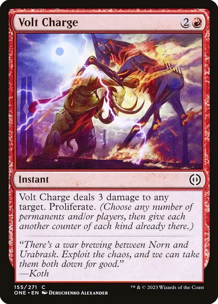 Volt Charge, Magic card ONE 155 — Phyrexia: All Will Be One set