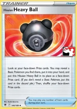 Masse Ball de Hisui, carte Pokémon PPS 146-3 — extension Play! Pokémon Prize Pack Series