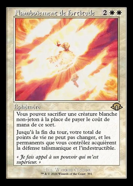 Flamboiement de fortitude, carte Magic MH3 391 — extension Modern Horizons 3
