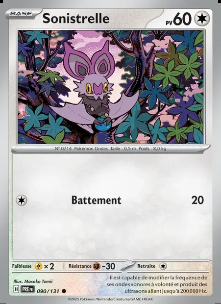 Sonistrelle, carte Pokémon PRE 090 — extension Évolutions Prismatiques