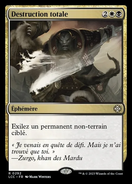 Destruction totale, carte Magic LCC 292 — extension The Lost Caverns of Ixalan Commander