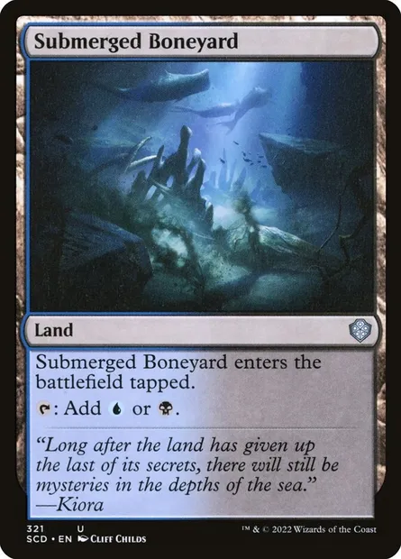 Ossuaire submergé, carte Magic SCD 321 — extension Starter Commander Decks