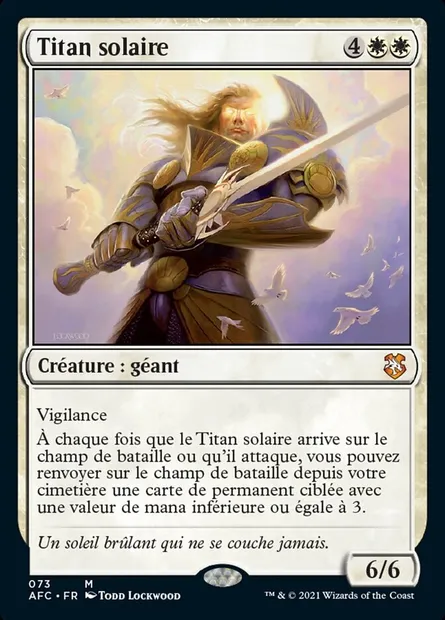 Titan solaire, carte Magic AFC 73 — extension Forgotten Realms Commander