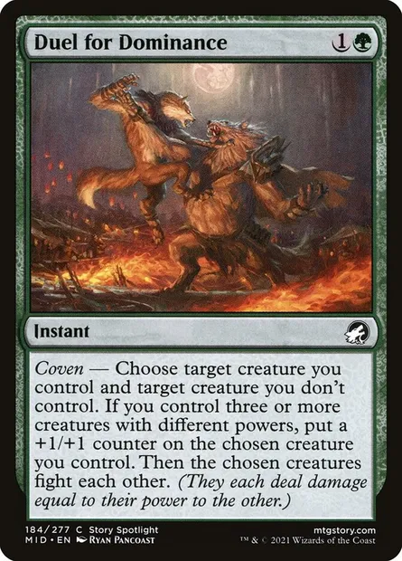 Duel for Dominance, Magic card MID 184 — Innistrad: Midnight Hunt set