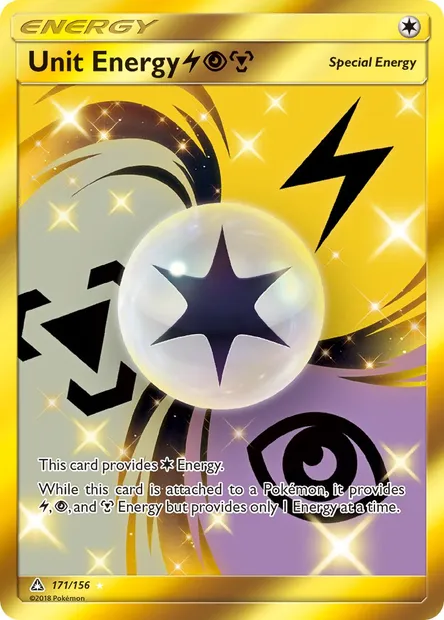 Unit Energy LightningPsychicMetal, Pokémon card UPR 171 — Ultra Prism set