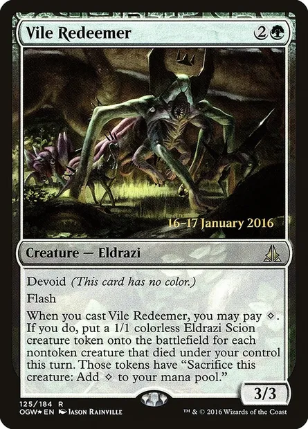 Vile Redeemer, Magic card POGW 125s — Oath of the Gatewatch Promos set