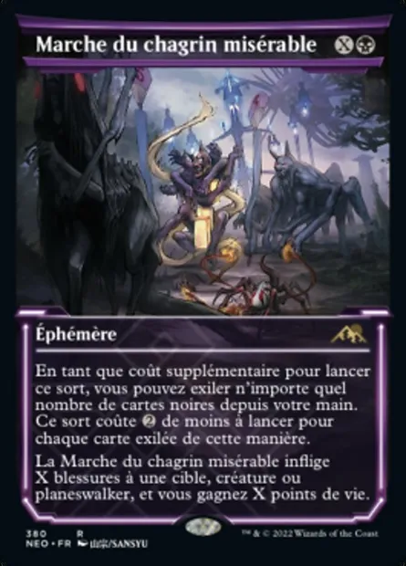 Marche du chagrin misérable, carte Magic NEO 380 — extension Kamigawa: La Dynastie Néon