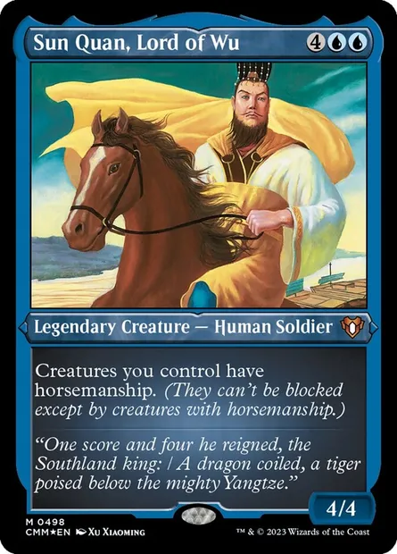 Sun Quan, Lord of Wu, Magic card CMM 498 — Commander Masters set