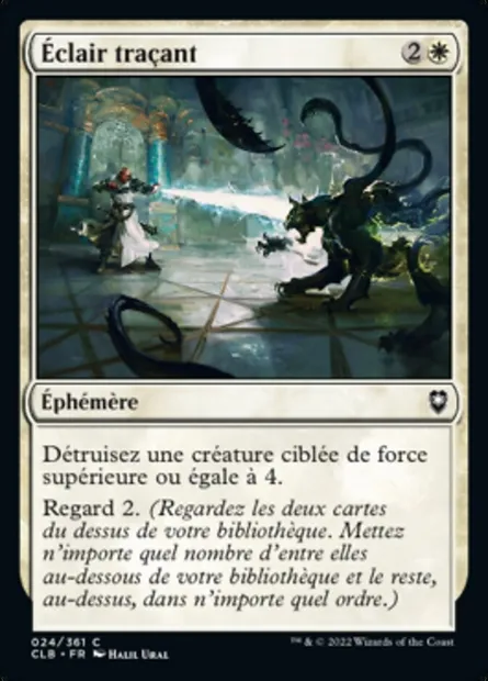Éclair traçant, carte Magic CLB 24 — extension Commander Légendes : la bataille de la Porte de Baldur