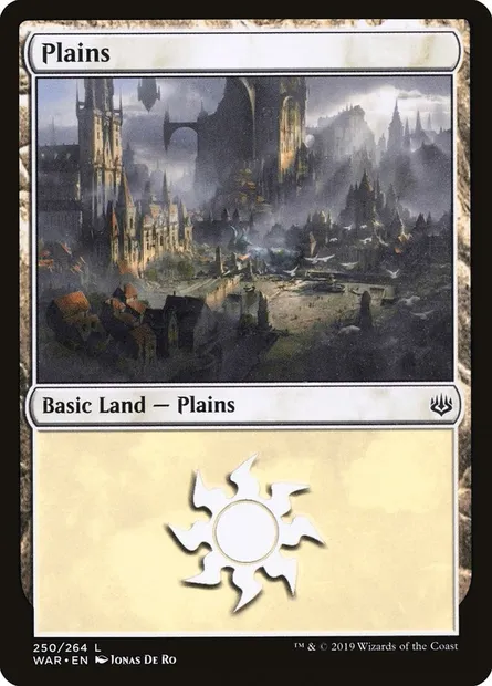 Plains, Magic card WAR 250 — War of the Spark set