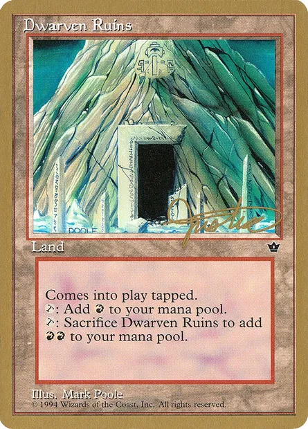 Ruines naines, carte Magic PTC mj94 — extension Pro Tour Collector Set