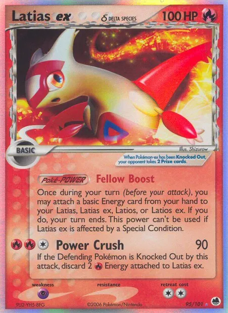 Latias ex δ, Pokémon card DF 95 — Dragon Frontiers set