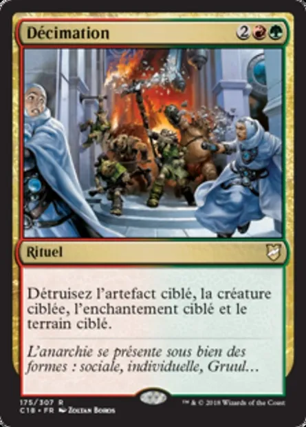 Décimation, carte Magic C18 175 — extension Commander 2018