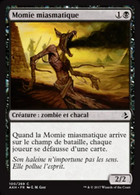 Momie miasmatique, carte Magic AKH 100 — extension Amonkhet