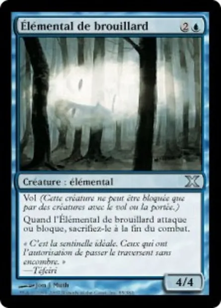 Élémental de brouillard, carte Magic 10E 85 — extension Dixième édition