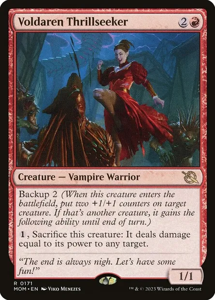 Voldaren Thrillseeker, Magic card MOM 171 — March of the Machine set