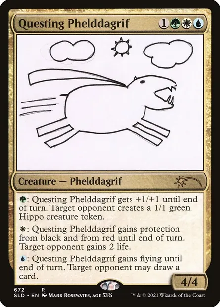 Questing Phelddagrif, Magic card SLD 672 — Secret Lair Drop set
