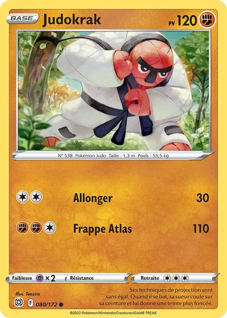 Judokrak, carte Pokémon BRS 080 — extension Stars Étincelantes