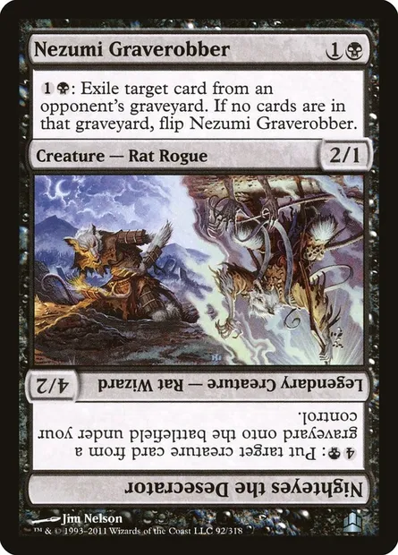 Nezumi Graverobber // Nighteyes the Desecrator, Magic card CMD 92 — Commander 2011 set