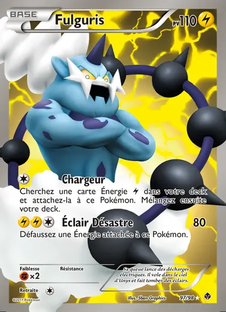 Fulguris, carte Pokémon EPO 97 — extension Pouvoirs Émergents