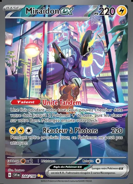 Miraidon-ex, carte Pokémon SVI 244 — extension Écarlate et Violet