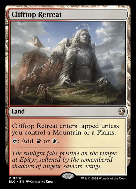Clifftop Retreat, Magic card BLC 300 — Bloomburrow Commander set