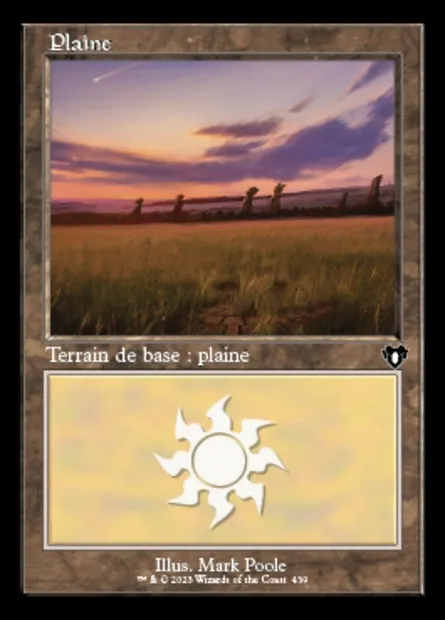 Plains, carte Magic CMM 439 — extension Commander Masters