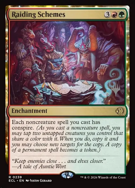 Raiding Schemes, Magic card PECL 239p — Lorwyn Eclipsed Promos set