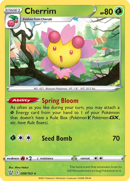 Cherrim, Pokémon card BST 8 — Battle Styles set