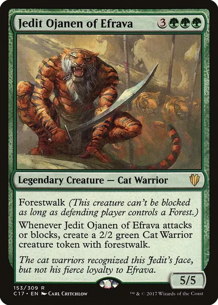 Jedit Ojanen of Efrava, Magic card C17 153 — Commander 2017 set