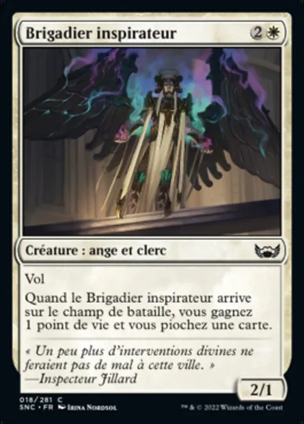Brigadier inspirateur, carte Magic SNC 18 — extension Les rues de la Nouvelle-Capenna