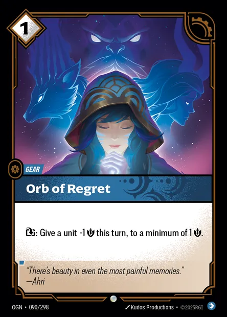 Orb of Regret, carte Riftbound OGN 090 — extension Origins