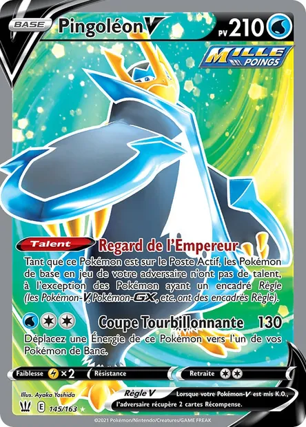 Pingoléon V, carte Pokémon BST 145 — extension Styles de combat