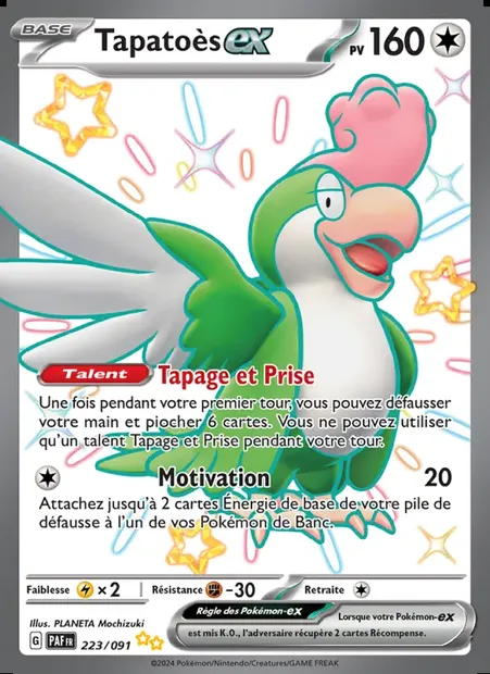 Tapatoès-ex, carte Pokémon PAF 223 — extension Destinées de Paldea