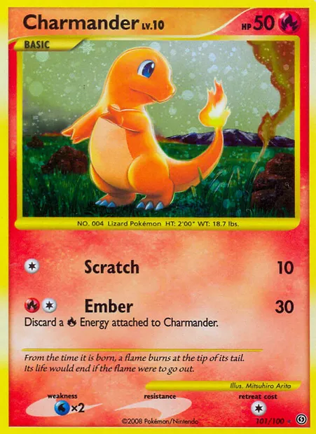 Charmander, Pokémon card SF 101 — Stormfront set