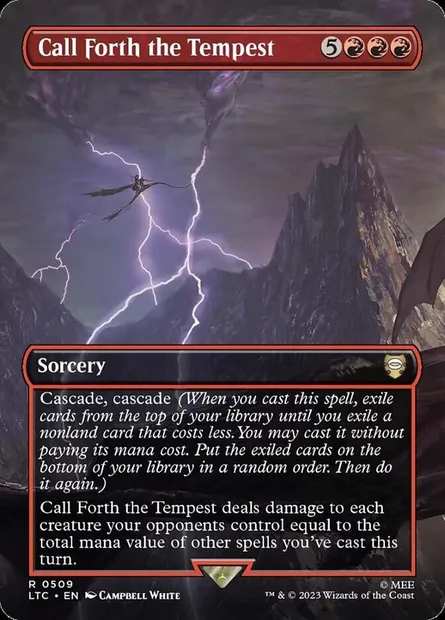 Invoquer la tempête, carte Magic LTC 509 — extension Tales of Middle-earth Commander