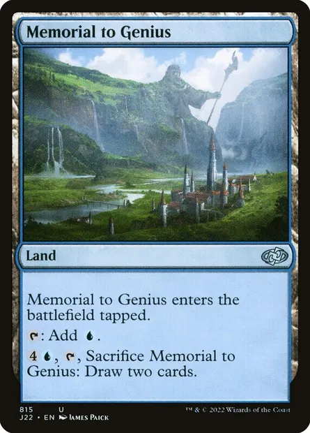 Memorial to Genius, Magic card J22 815 — Jumpstart 2022 set