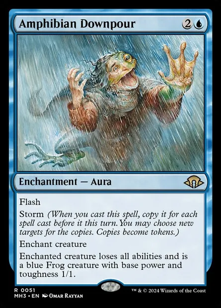 Amphibian Downpour, Magic card MH3 51 — Modern Horizons 3 set