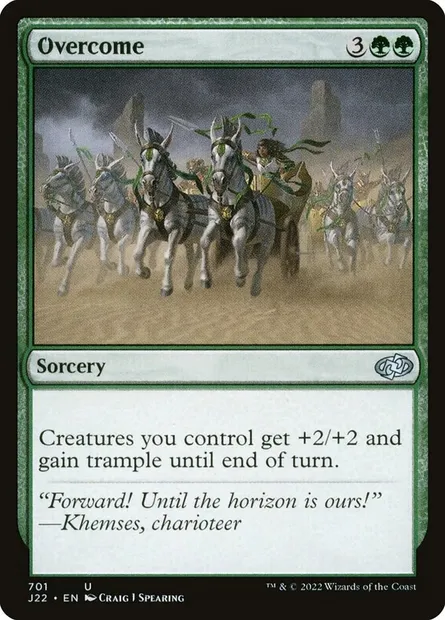 Overcome, Magic card J22 701 — Jumpstart 2022 set
