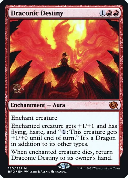 Draconic Destiny, Magic card PBRO 130s — The Brothers' War Promos set