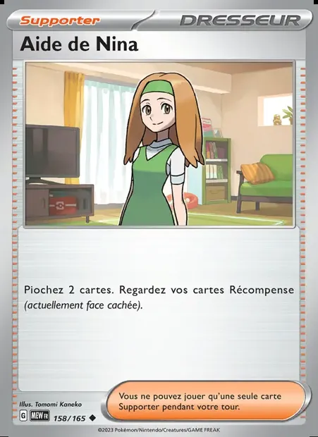 Aide de Nina, carte Pokémon MEW 158 — extension 151